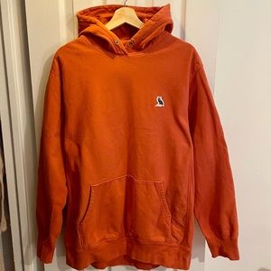 October’s Very Own OVO Garment Dye Patch Hoodie Orange